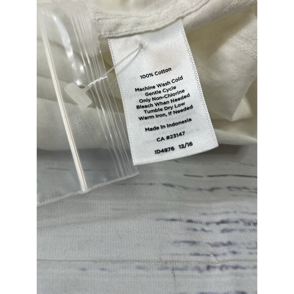 Talbots White Cotton Button Down Blouse Shirt Size XL Career Office Casual - Picture 13 of 14